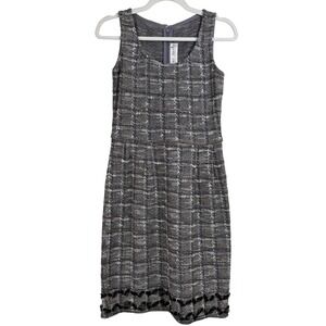 NEW St. John Collection COPPER METALLIC TWEED Knit Dress‎ 2 Sleeveless Sheath